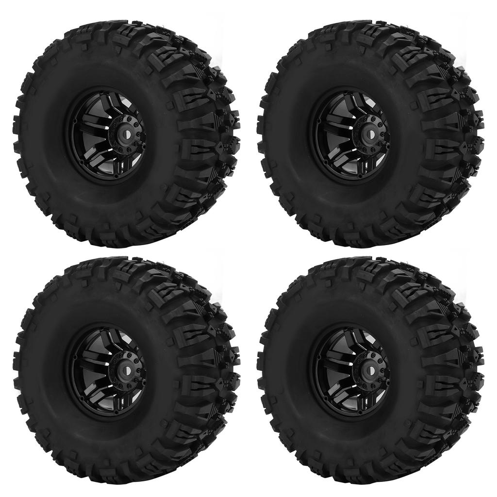 4PCS AR Pattern Rubber Tires with 6 Spoke Plastic Rims RC Tires Set for Arrma Senton 110