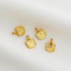 Gold-Plated Double-Sided Zodiac Tiger Pendant for DIY Necklaces and Earrings