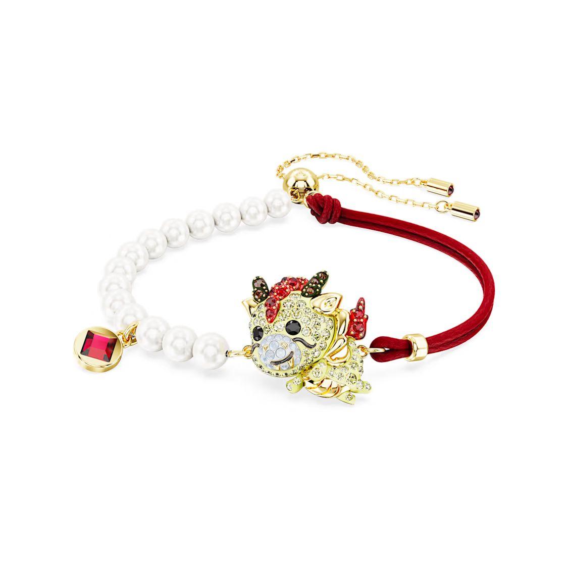 

Swarovski Dragon Pendant Chinese Zodiac Pearl Bracelet Women bracelet Multicolor 5675839 Box+Shopping Bag