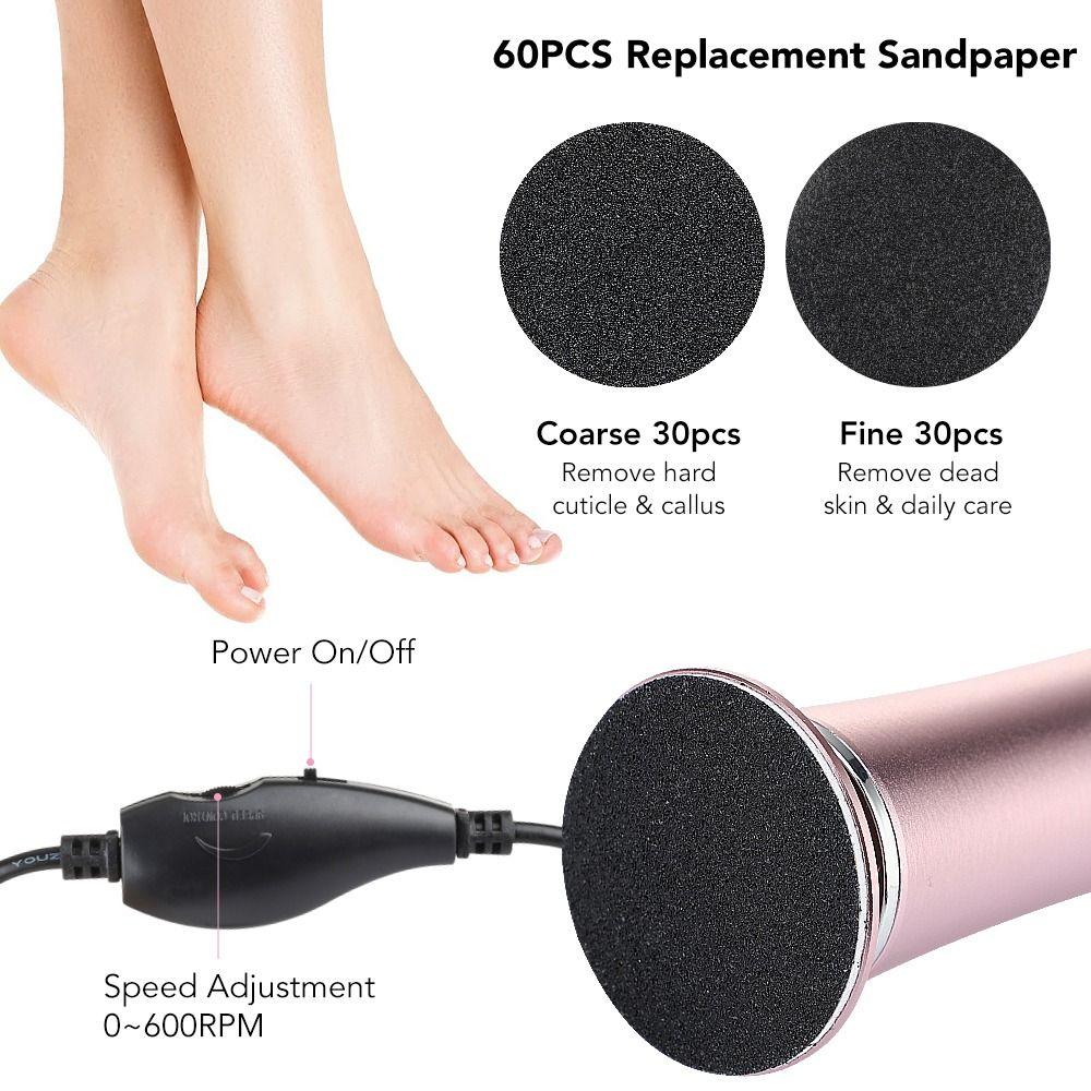Skin Foot Grinder Foot File Cuticle Callus Remover Electric Pedicure Tools Foot Exfoliator File