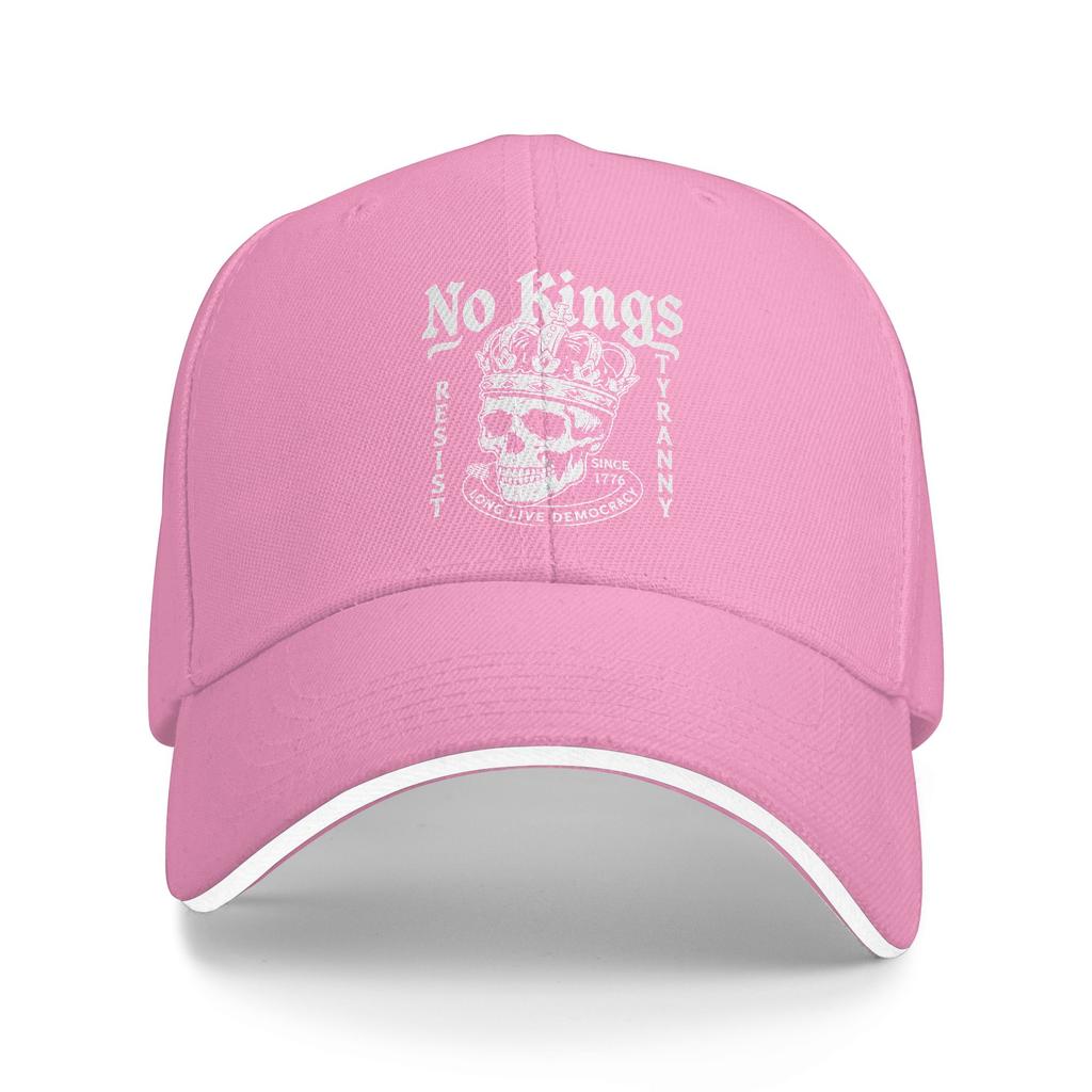 No Kings Baseball Cap  Y2k Retro Female Male Trucker Hat Sun-Proof Custom Logo Running Hippie Baseball Caps Gift Idea