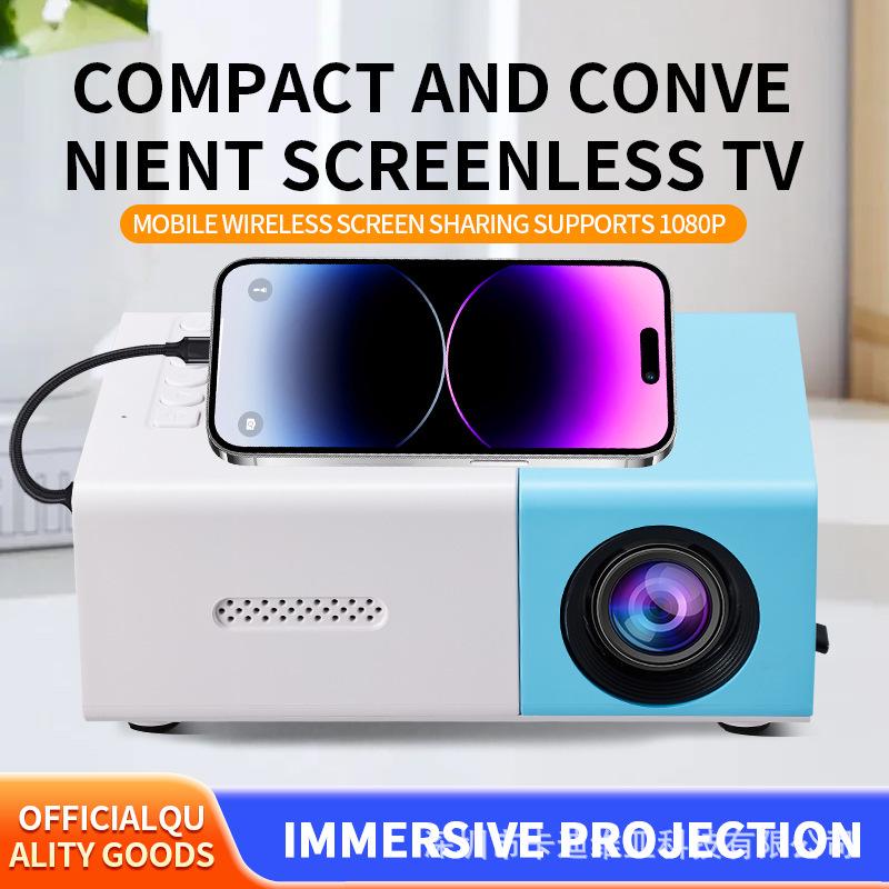 YG300 Mini HD LED Projector for Mobile Screen Mirroring