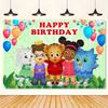 Sfondo Cartone Animato Daniel Tiger, Striscione con Tema Amici del Quartiere, Decorazione Festa Bambini, Sfondo Fotografico