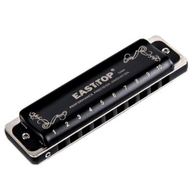 EASTTOP T008K 2.0 C-Sleutel Nieuw Model Zwarte Mondharmonica