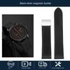 Fibbia Magnetica Pelle di Mucca Vera Pelle Cinturino Orologio 20 22mm Rilascio Rapido Morbido Impermeabile Uomo Fondo in Silicone Cinturino Orologio Bracciale