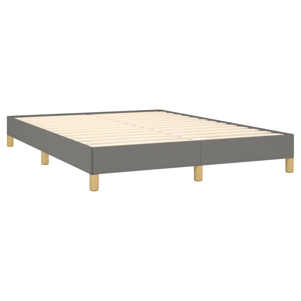 vidaXL Bettgestell ohne Matratze Dunkelgrau 140x200 cm Stoff