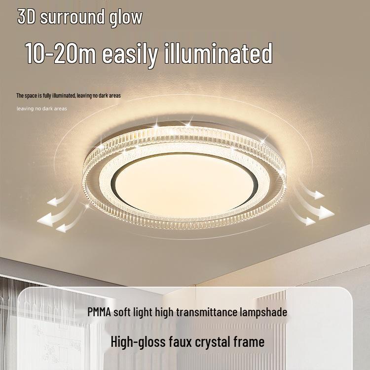 2025 Modern LED Crystal Ceiling Light for Master Bedroom - Minimalist Luxury Design