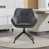 Household Office Chair, Faux Leather Armchair, Deep-Seat Vanity Chair – Ideal for Living Room & Bedroom