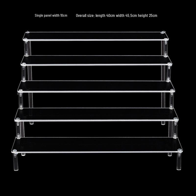 Clear Acrylic Tiered Display Stand for Figurines, Dolls & Jewelry