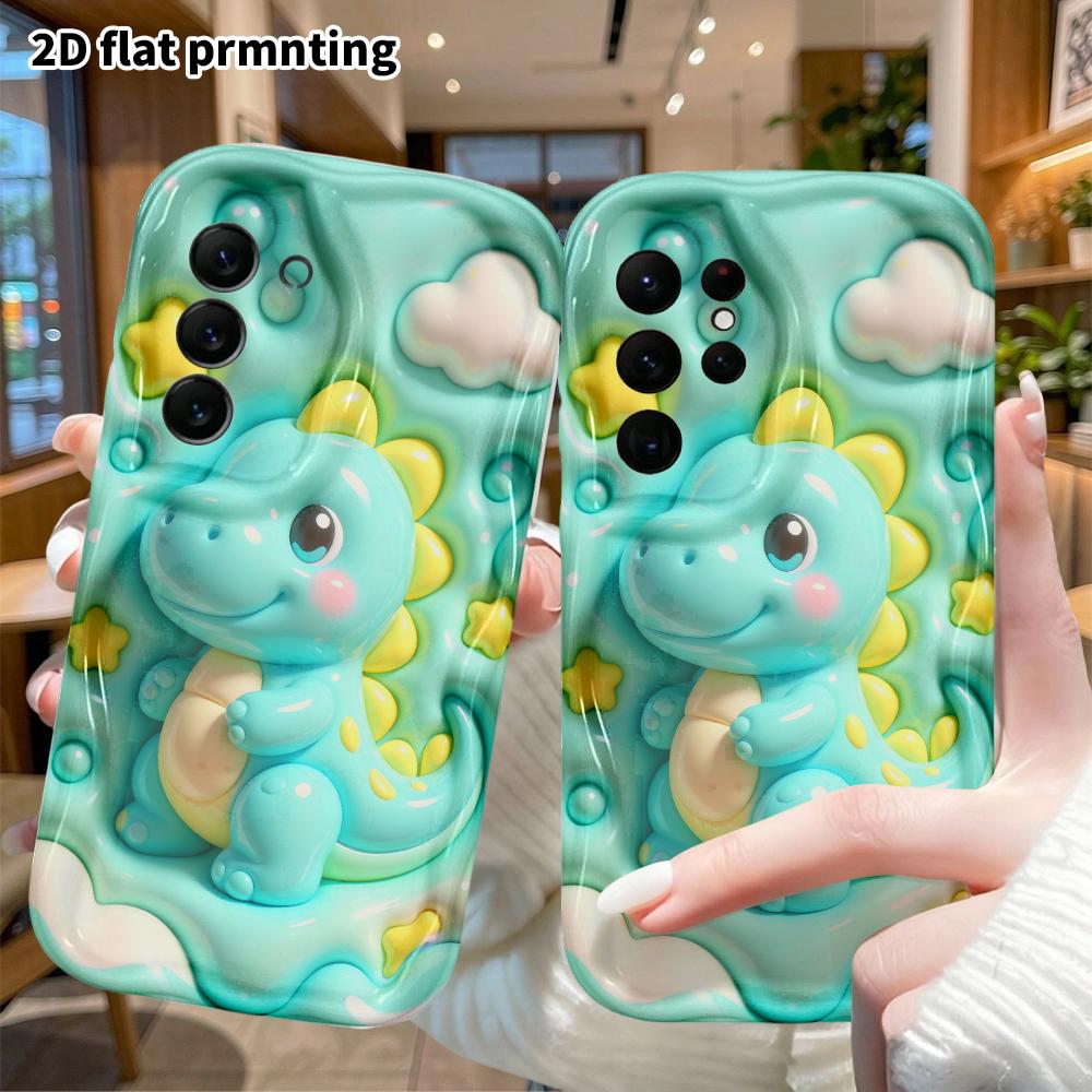 Phone Case: 2D Flat, Suitable for Samsung Galaxy A34 A35 M05 M06 S20 S22 S21 FE Plus 5G Protective Case, Little Dinosaur, Perfect Christmas and Hallow