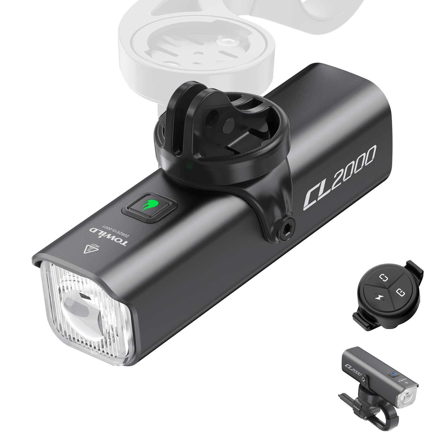 

TOWILD CL2000 Bicycle 2000 5000mAh High Remote Control Latest Road Bike Cross Automatic IPX6 5 Modes of Cycle Light Light, Lumens, Capacity, Included, чёрный