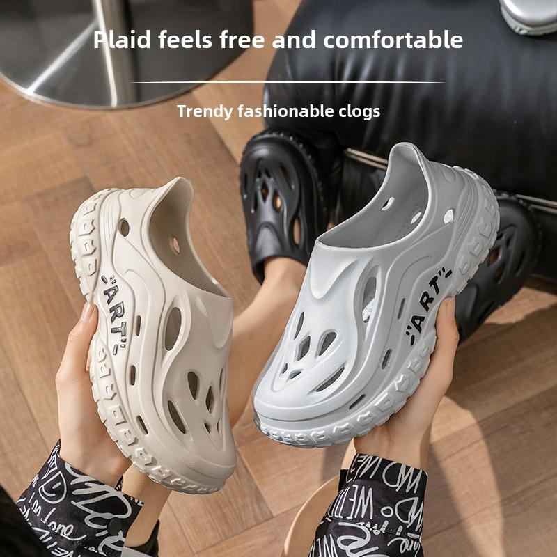 Męskie letnie outdoorowe buty sportowe plażowe z zakrytymi palcami i grubą podeszwą