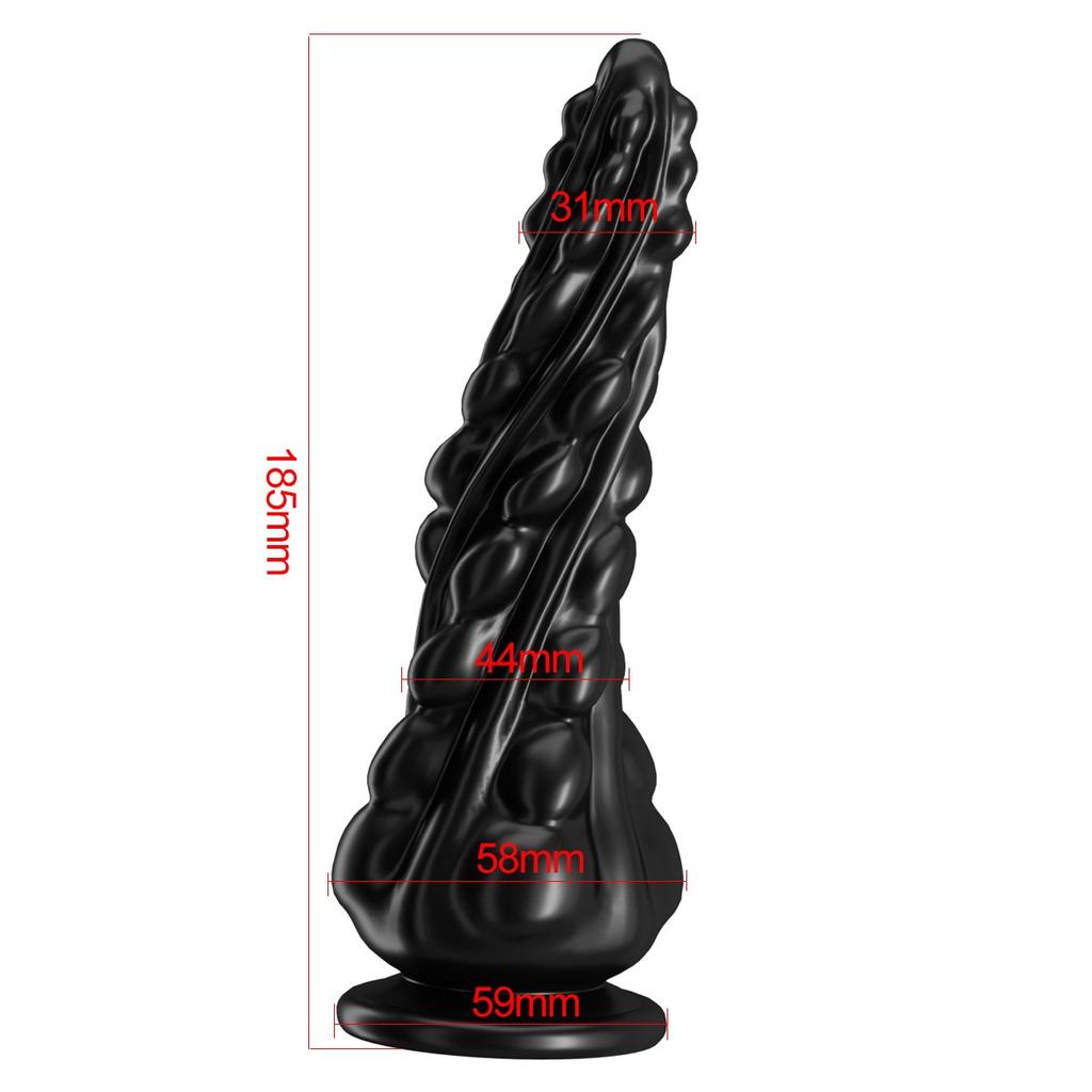 Twisted Beads Anal Plug, Smooth, Soft for Anal/Vaginal Play, Easy - Clean Design with Two Sizes for Beginners & Pros
