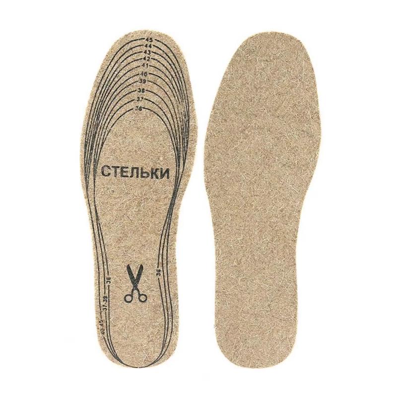 

1 Pair Cutable Comfortable Warm Insoles Breathable Wool Felt Material Winter Anti-Cold Sweat-Absorbing Warmth Unisex 30x10cm 6.5MM