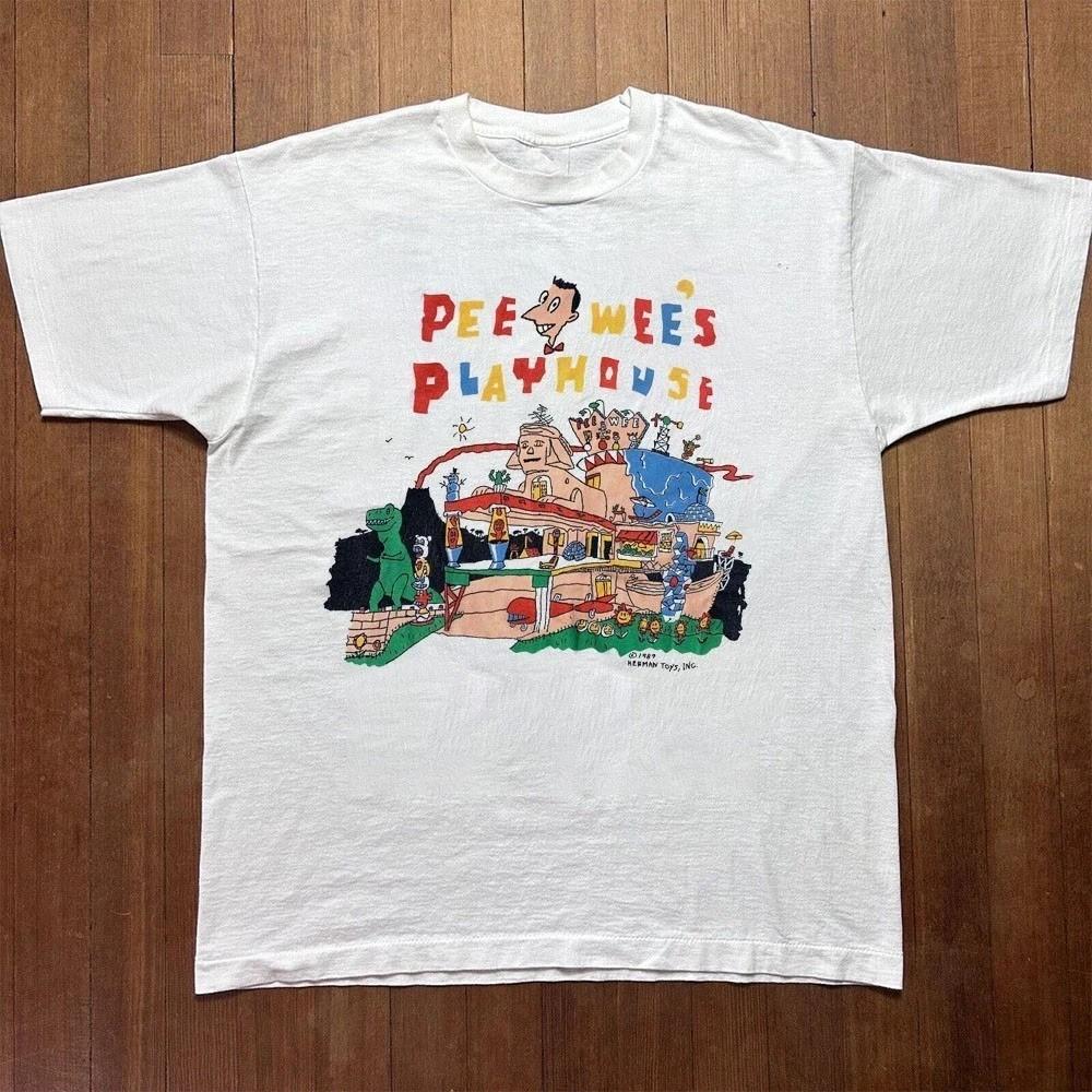 

Vintage Playhouse 1987 Pee Wee Herman White Gift Funny S to 5XL Shirt SG371 S разноцветный