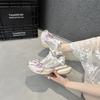 Bow Daddy Shoes Women's New Mesh Breathable Sports Casual Shoes Versatile Thick Soles Increase Running Shoes Tide