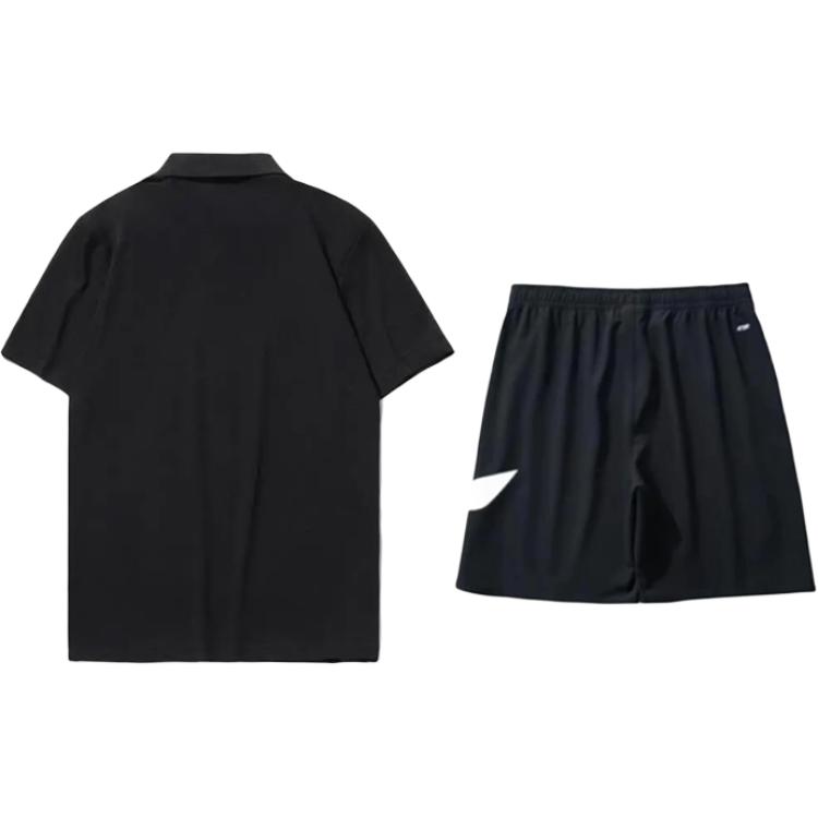 Li-Ning Embroidered Simple Fashion Short Sleeve Comfortable Versatile Five-Point Pants Casual Sports Set Unisex sets YPLT027-1+YKSV197-2