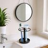 Metal Toothbrush Holder Punch-free Space-Saving Toothpaste Rack Multifunctional Makeupbrush Organizer Ideal for Bathroom