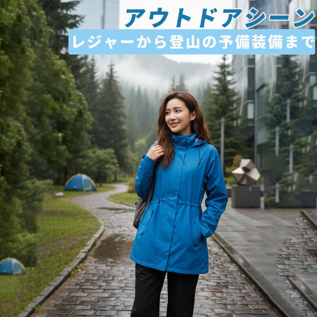 Arashiyama Lightweight Hiking Mountain Rainy Typhoon Protection Women's Waterproof, Breathable, Rainwear, Windproof, Cold-Resistant, Jacket,