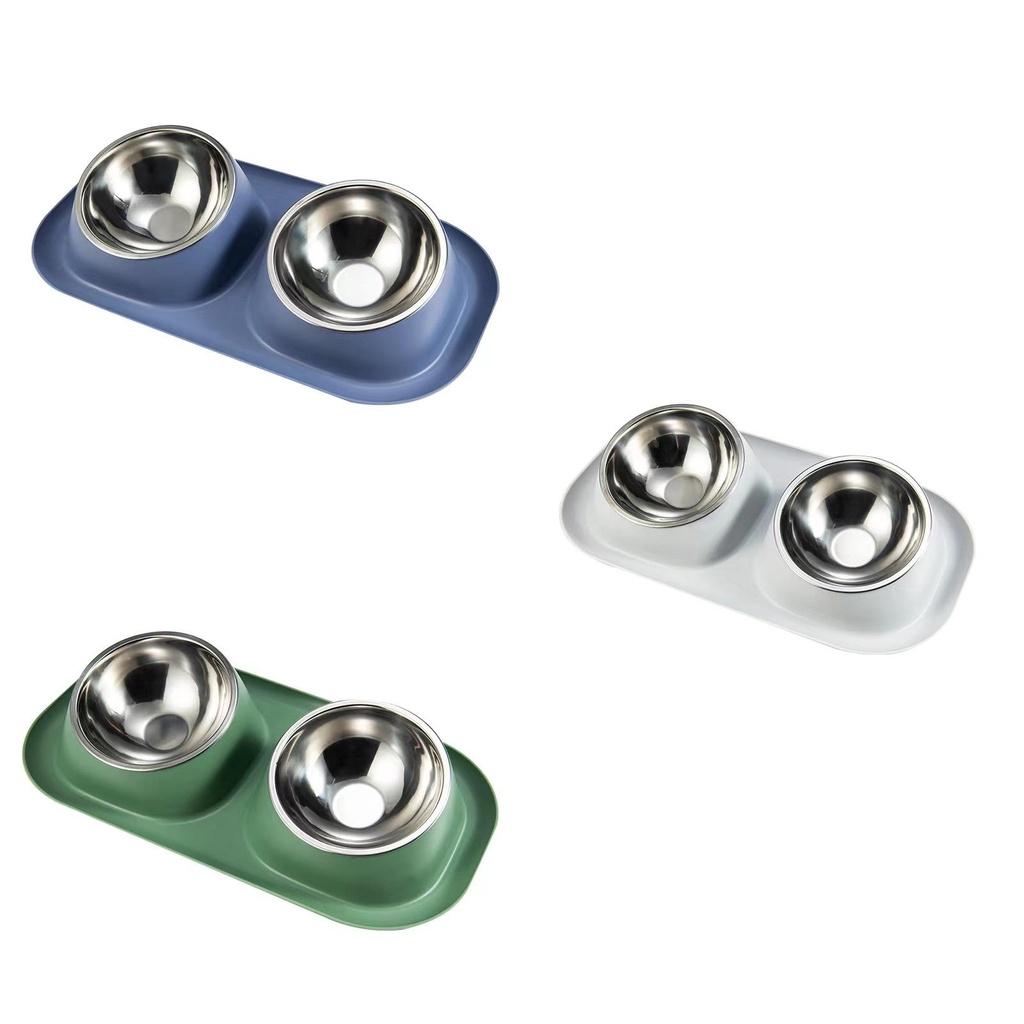 Stainless Steel Pet Bowl With Neck Protection Prevents Leakage Wholesale Cat And Dog Feeding Supplies