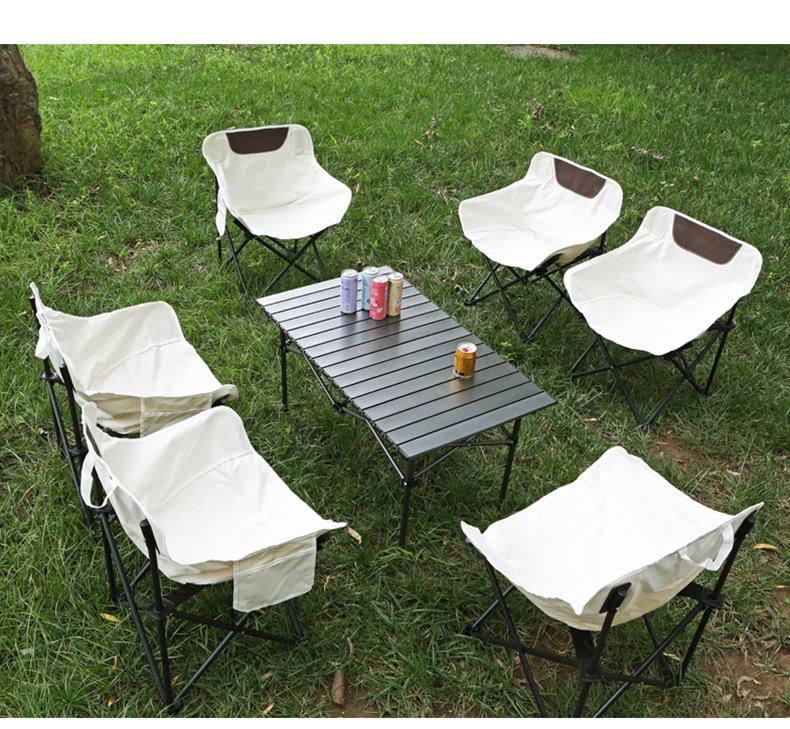 Portable Moon Chair: Outdoor Folding Recliner for Camping, Fishing, and Beach