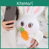 Adorable Plush Rabbit Toy With Carrot Design Ultra Soft Short Plush Materials For Kids