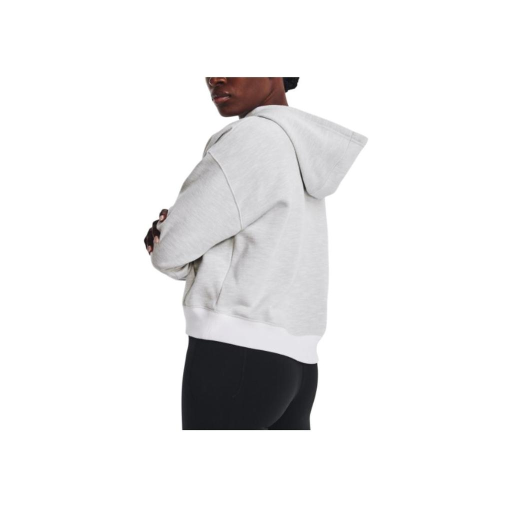 Under Armour FW22 Letter Logo Printed Hooded Pullover Long Sleeve Sweatshirt Women Sweatshirt Gray 1374107-100