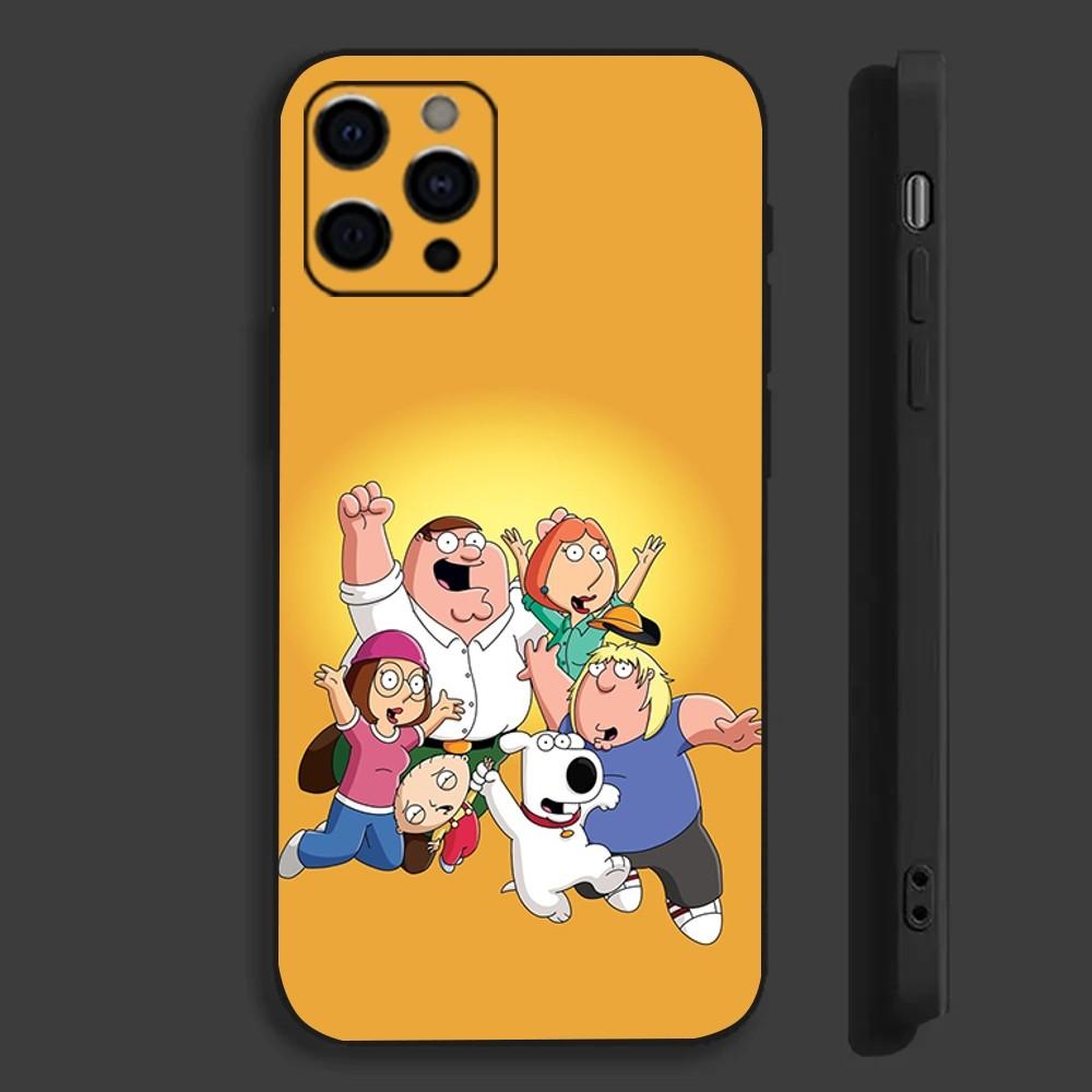 

Cartoon F-Family Cute G-Guys Phone Case For Apple iPhone 15,14,13,12,11,Pro,X,XS,Max,XR,Plus,Mini Soft Black Cover iPhone7