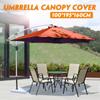 Outdoor Waterproof Umbrella Canopy Cover Hexagon Dustproof Cantilever Garden Banana Umbrella Shield Brown Sun Shelter
