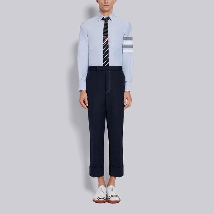 THOM BROWNE Hemden Herren Blau Revers Moderat Sonstige MWL319A-06177-480