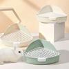 Potty Trainer Corner Litter Pan Triangular Plastic Litter Box Toilet for Hamster Guinea Pig Ferret Gerbil Small Rat