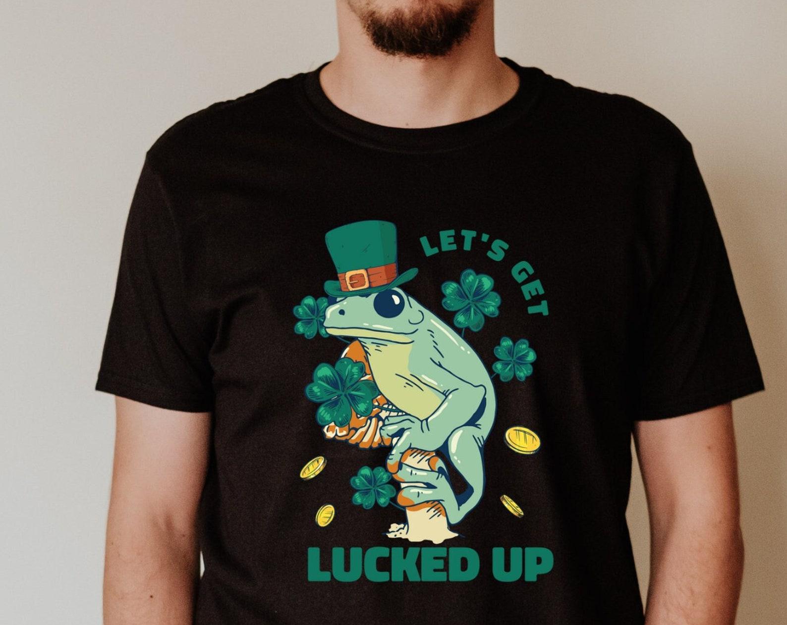 St. Patricks Day Shirt | Let s Get Lucked Up Shirt | Lucky St Pattys Day | St. Paddy s Day T-Shirt Women Men | Funny Irish Drinking Shirt L