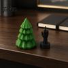 Durable Plastic Holiday Decoration 3D Printed Christmas Tree Fidget Toy with Middle Finger Figurine, Modern Minimalist Anti-fade Ornament Desk Decor,