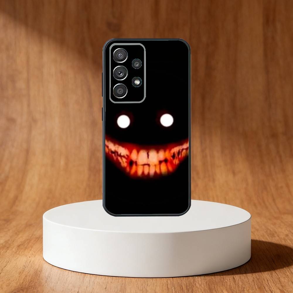 Horror Scary Face Eyes Phone Case For Samsung S25,S24,S21,S22,S23,S30,Ultra,S20,Plus,Fe,Note,10,9,5G Black Cover