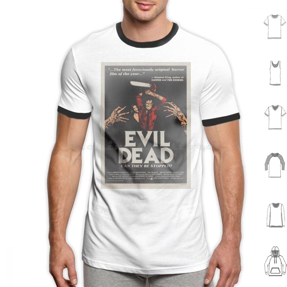 Evil Dead T Shirt Big Size 100 Cotton Horror Movie Dead Halloween Film Vintage Zombie Retro Funny Evil Dead Ash Bruce Campbell