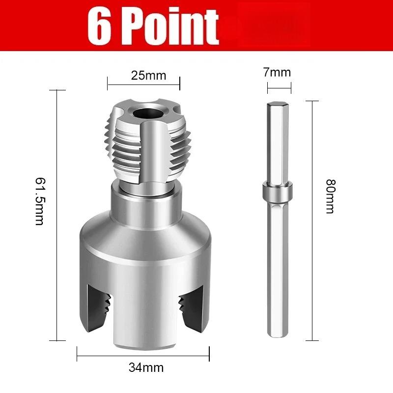 Water Pipe Threader 4/6 Points Internal External Threading Tool PPR Pipe Thread Opener Tap Tapping Kit Plumbing Repair Tool