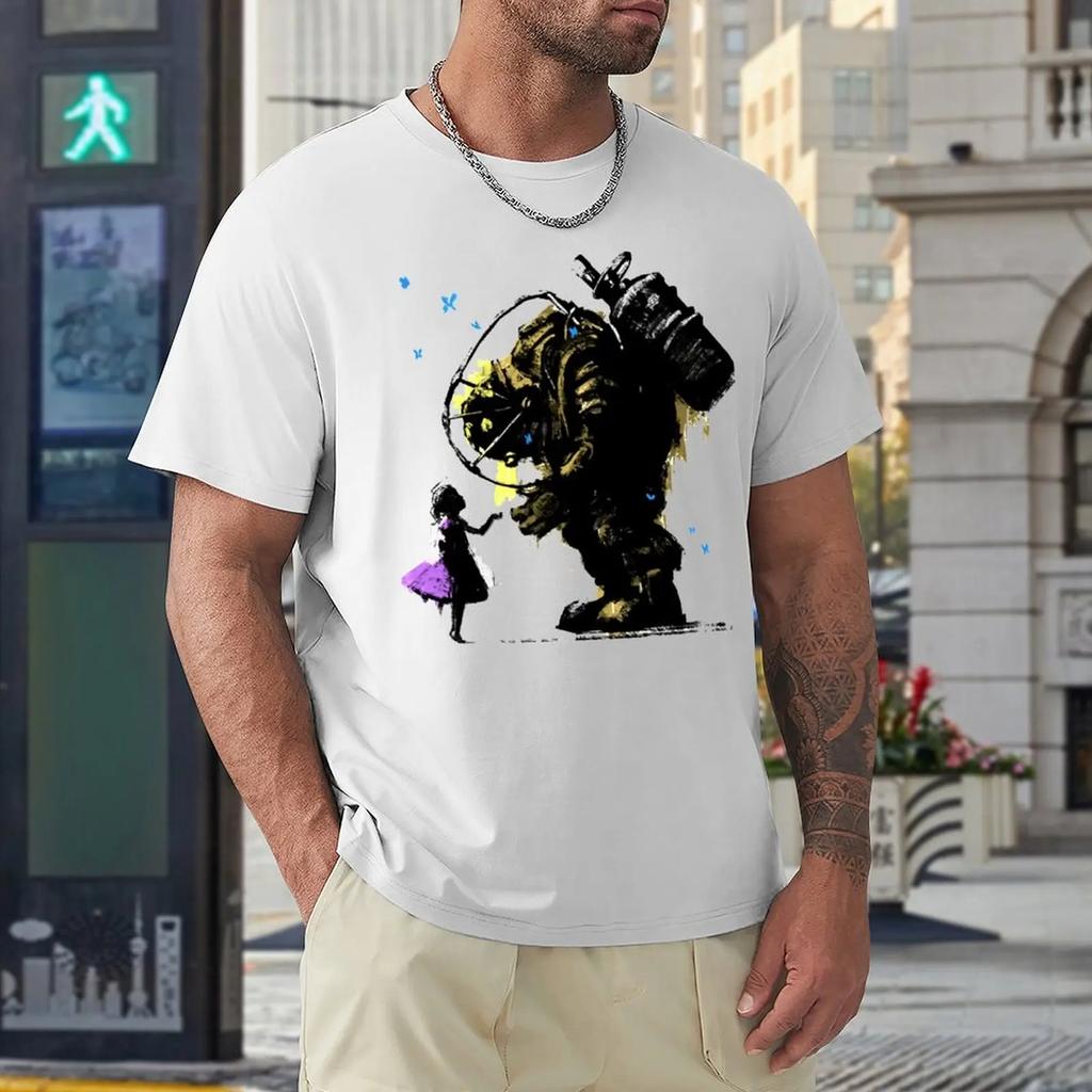 Bioshock Ll Always Protect You Essentia T-shirt Round Neck Movement Funny Joke Top Tee Novelty Travel Eur Size