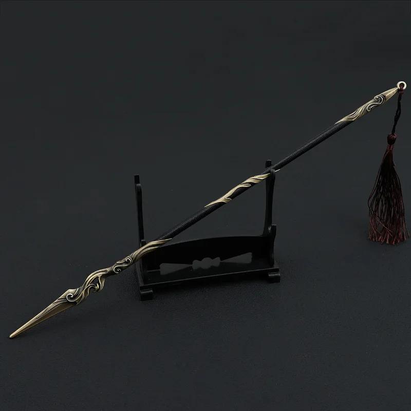 30Cm The Legend Of Shenli Tv Series Red Feather Spear Metal Model Crast Desk Ornaments Chinese Ancient Weapon Toys Gifts
