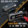 Portable Jump Starter Power Bank Fast Charging LED Light Car Battery Charger Truck & Motorcycle Peak Current 2500A