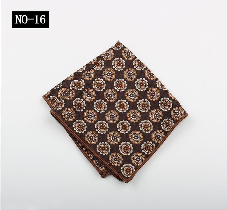 Kaffe Ficknäsduk Herrkostym High-End Mönster Polyester Siden Bankett Värd Retro Liten Fyrkantig Handduk Näsduk Bröstnäsduk