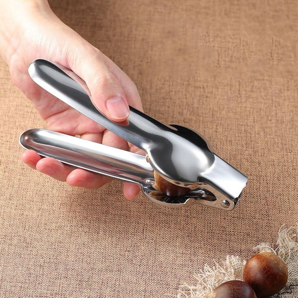 

2-in-1 Design Peeling Artifact Efficient Nut Cracker Ergonomic Chestnut Opener Household