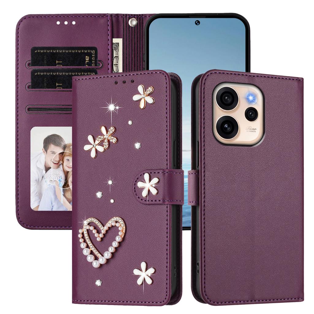 Wallet Case for Reno15 F 5G - Leather/PU, With Lanyard