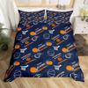 Basketball Bettwäschebezug Ball Sport Thema Basketballplatz Bettwäsche Set Einzelbett Queen Basketball Steppdeckenbezug für Jungen Mädchen Zimmer Dekoration