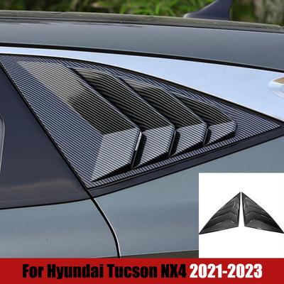 Rear Window Louver Shutter Cover Trim Stickers For Hyundai Tucson NX4 -2023 ABS Car Styling