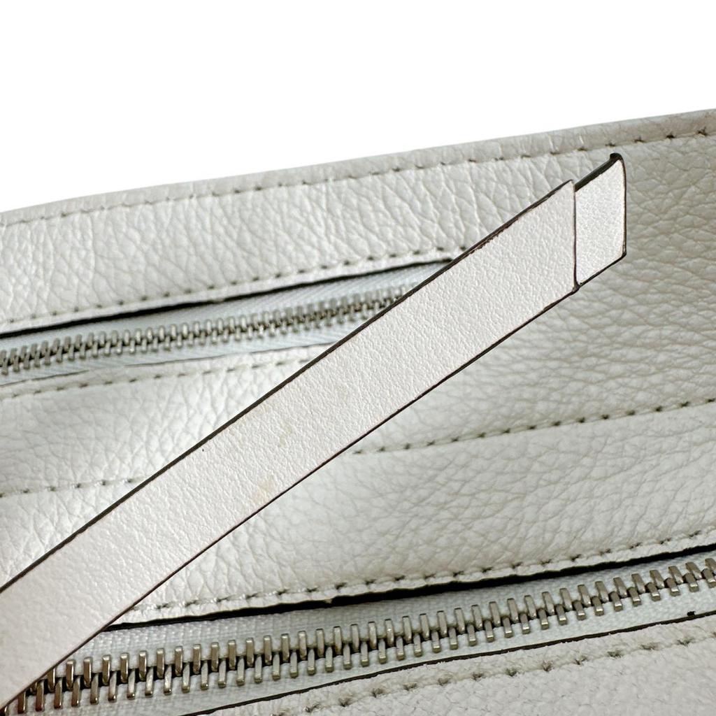Michael Kors A4 Compatible With Tassel Charm Tote Bag Leather White Women Used