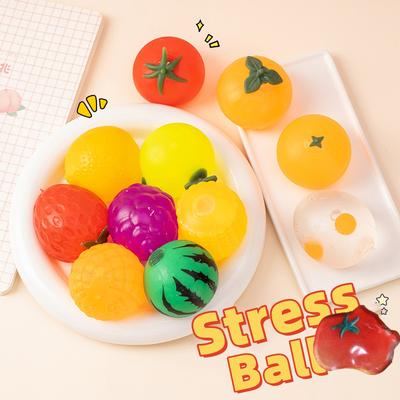 Balle Anti-Stress Créative Abreact Squeeze Pinch Balle à Eau Jouets de Soulagement du Stress Imitation Œuf Tomate Squishy Fidgets Jouets d'Évacuation