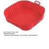 Rectangle Silicone Fryer Liner with Dual Handles Dishwasher Safe Non Stick Food Grade Heat Resistant Reusable Oven Baking Tray Basket Bowl