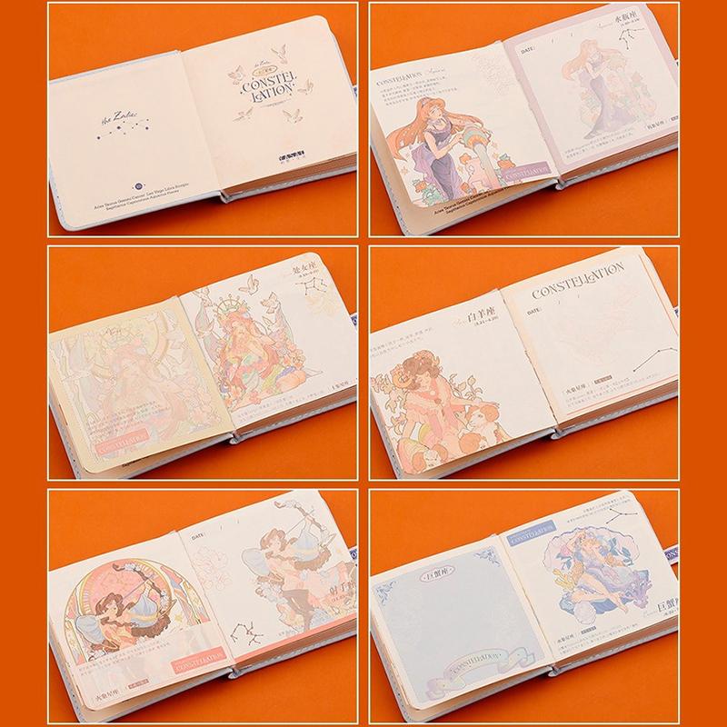 Pen Notatbok Fargeside Illustrasjon Mykt Skinn Magnetisk Spenne Studentdagbok Innbundet Notisblokk