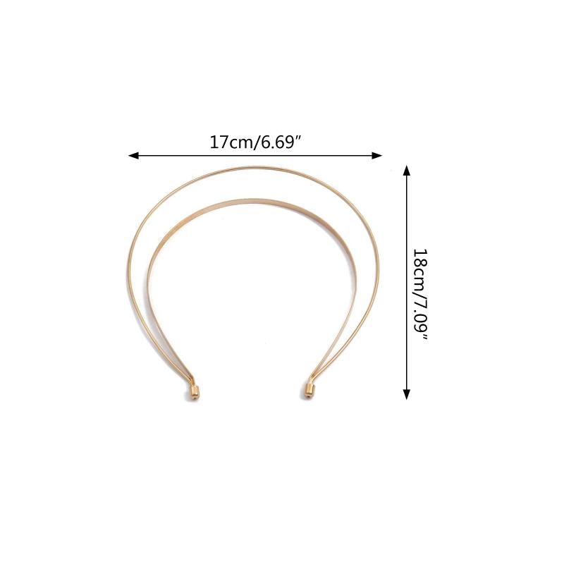 Smooth Metal Headbands Women Hair DIY Craft Blank Thin Steel Wire Frame Hairband