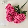7 Heads Rose Artificial Wedding Home Decoration Brushed Cloth Simulation Rose Bouquet Home Hotel Decoration Fake Flowers